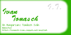 ivan tomasch business card