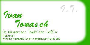 ivan tomasch business card
